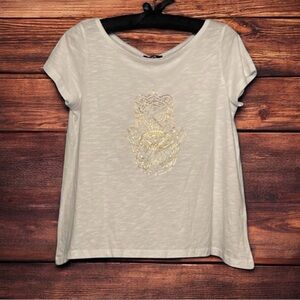 HAMSA GOLD AND WHITE TOP SIZE MEDIUM